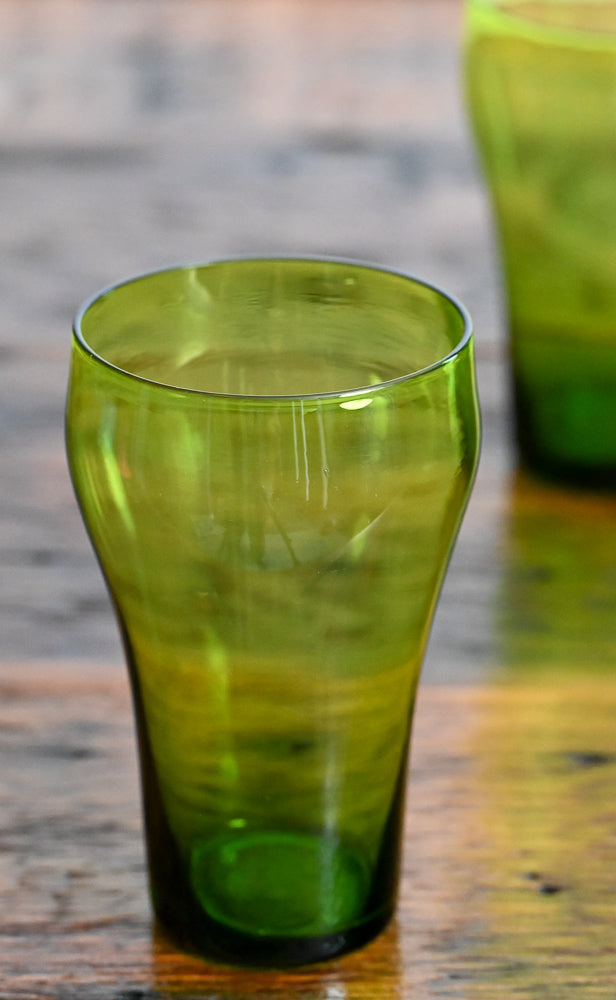 bright green tumbler glasses