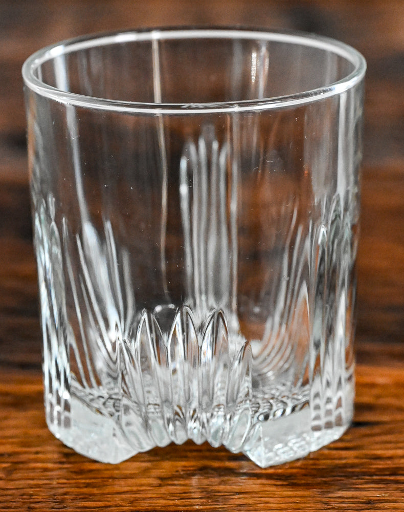 Bormioli clear cut glass rocks glasses