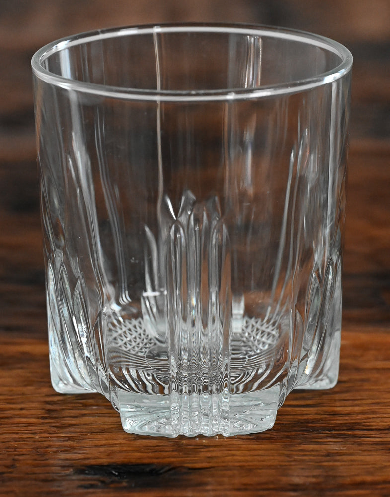 Bormioli clear cut glass rocks glasses