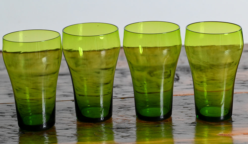 bright green tumbler glasses