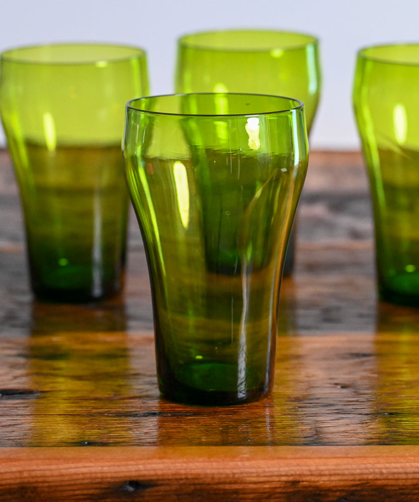 bright green tumbler glasses