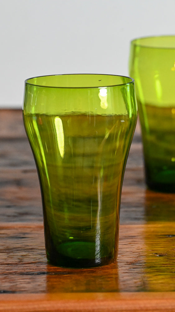 bright green tumbler glasses