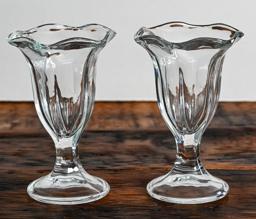 clear fluted rum parfait glass