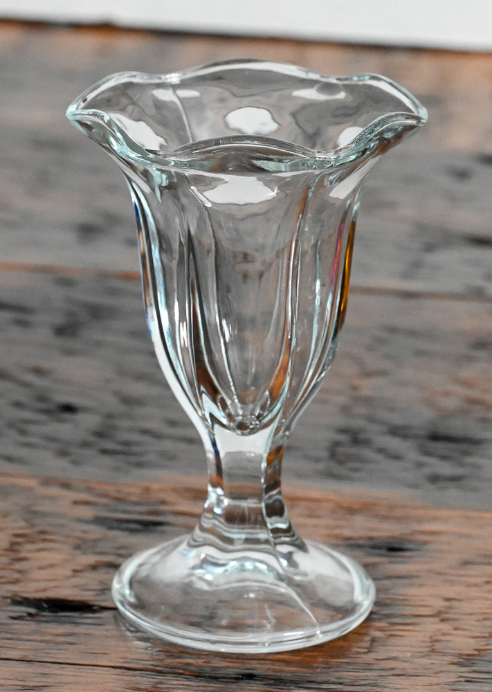 clear fluted rum parfait glass