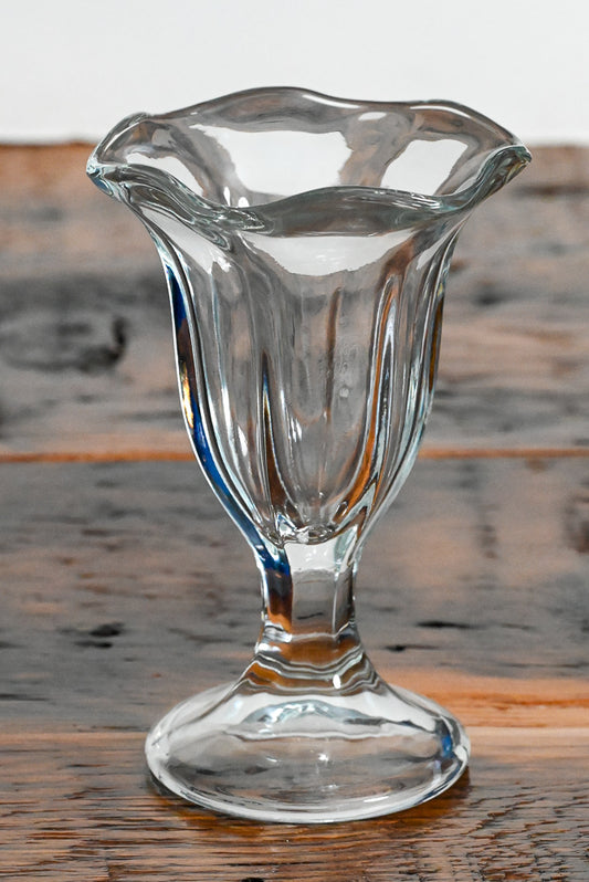 clear fluted rum parfait glass
