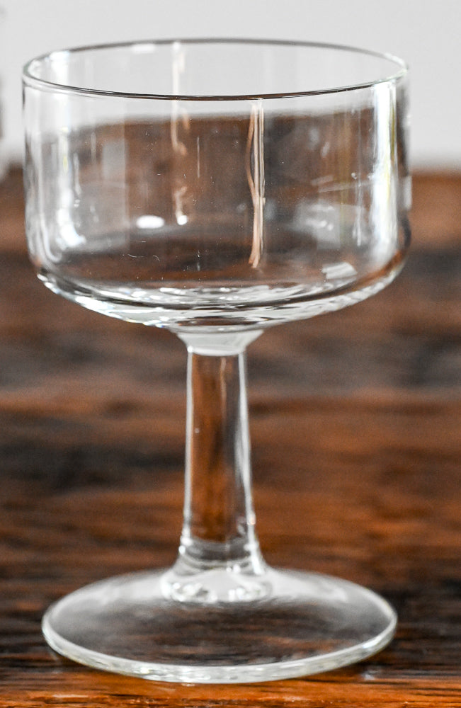 clear flat bottomed stemware