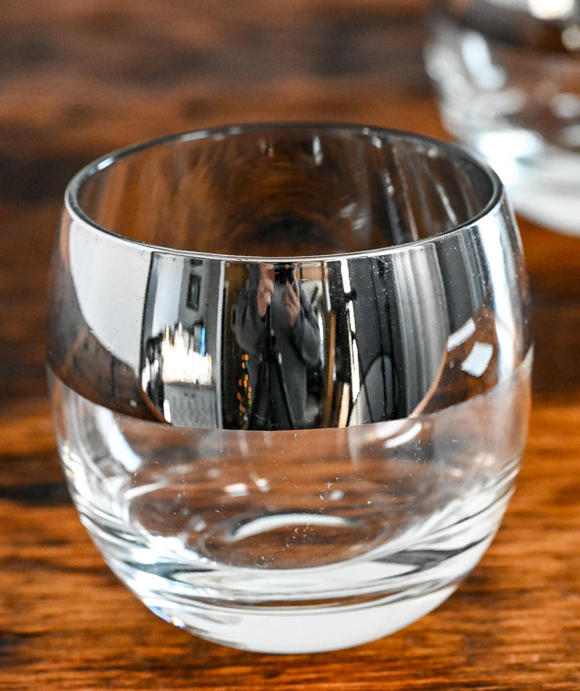 large silver rim Dorothy Thorpe roly poly glasses