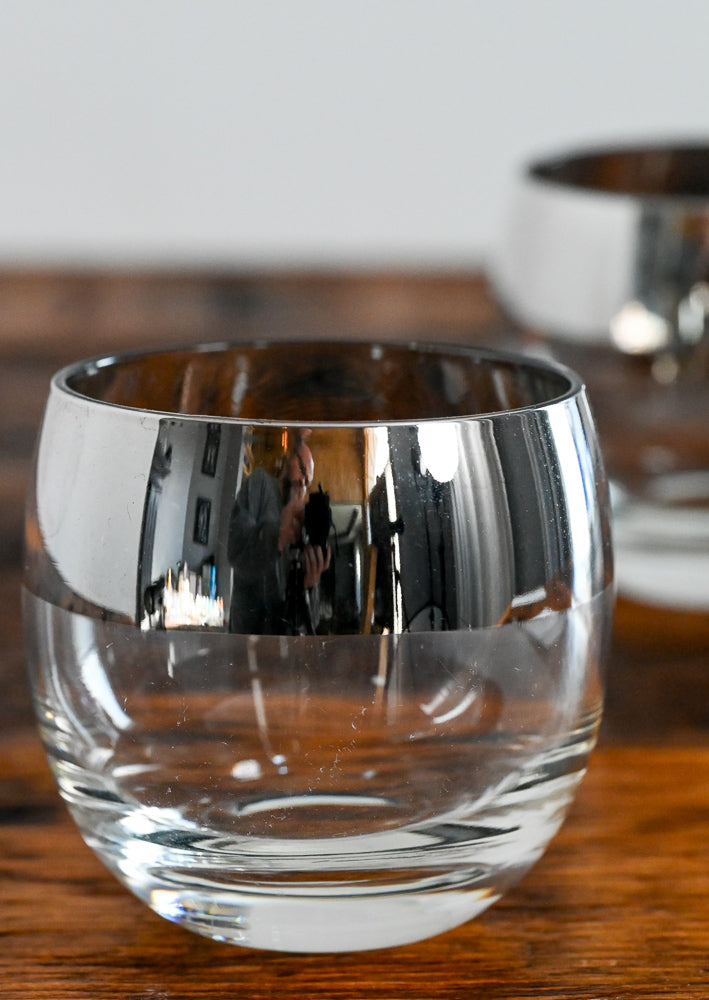 large silver rim Dorothy Thorpe roly poly glasses