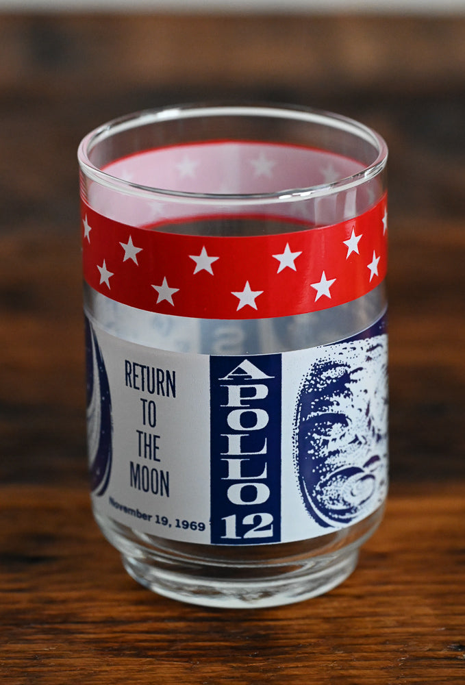 red white and blue Apollo 12 LIbbey glass