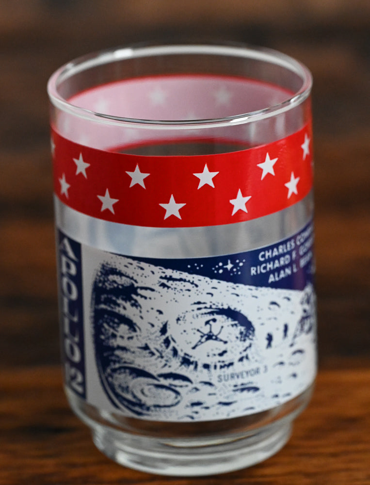 red white and blue Apollo 12 LIbbey glass