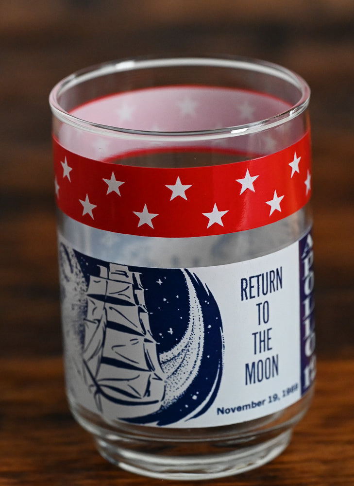 red white and blue Apollo 12 LIbbey glass