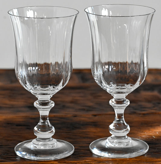 Mikasa clear curved water goblets