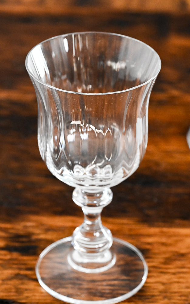 Mikasa clear tall stemmed wine glasses