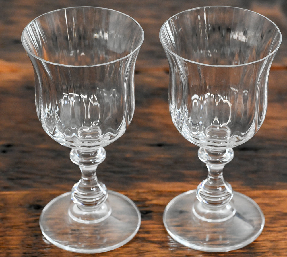 Mikasa clear tall stemmed wine glasses