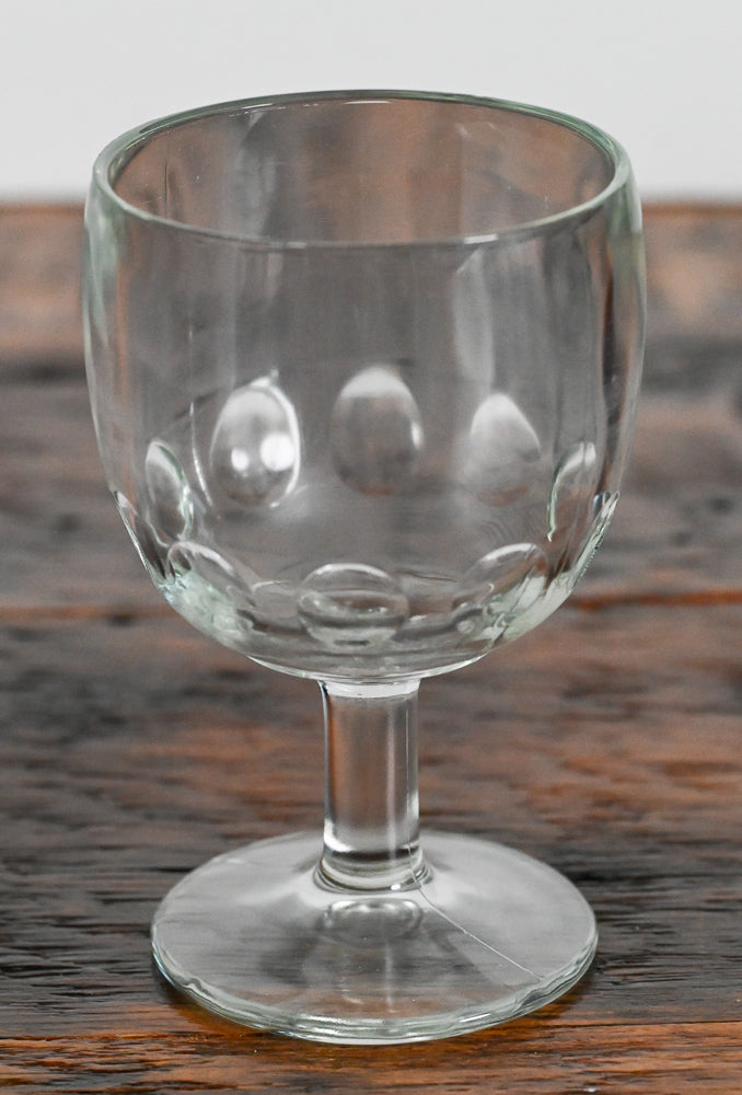 clear Bartlett Collins thumbprint goblet