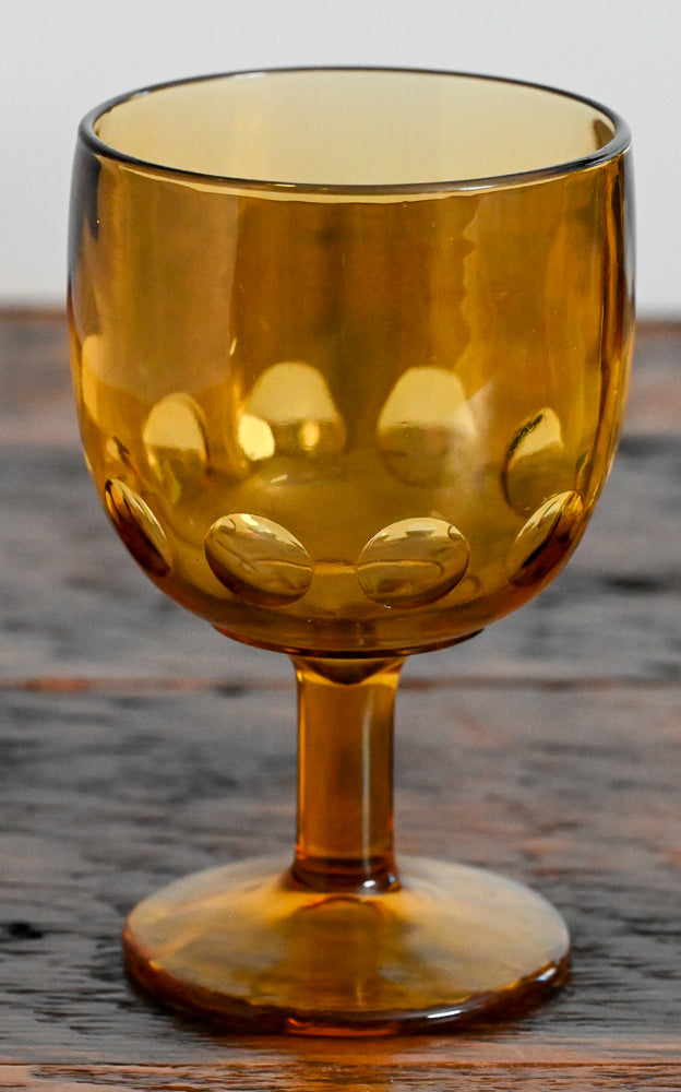 Bartlett Collins amber glass goblets