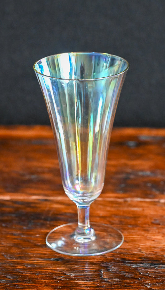 iridescent flared optic tulip goblets