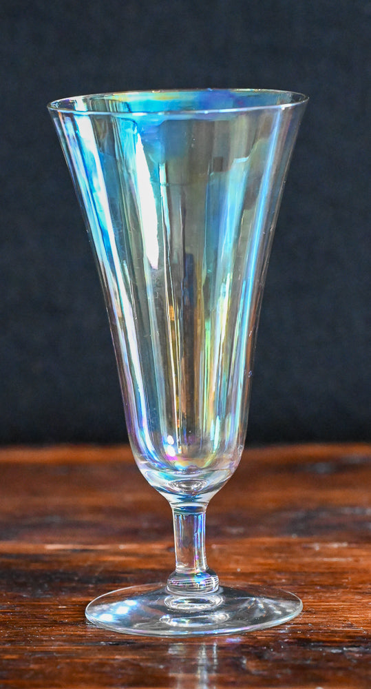 iridescent flared optic tulip goblets