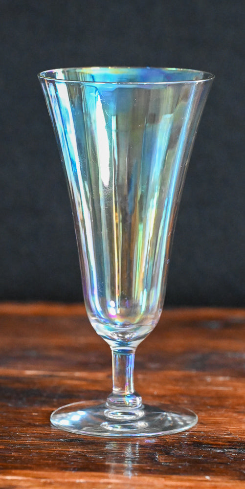 iridescent flared optic tulip goblets