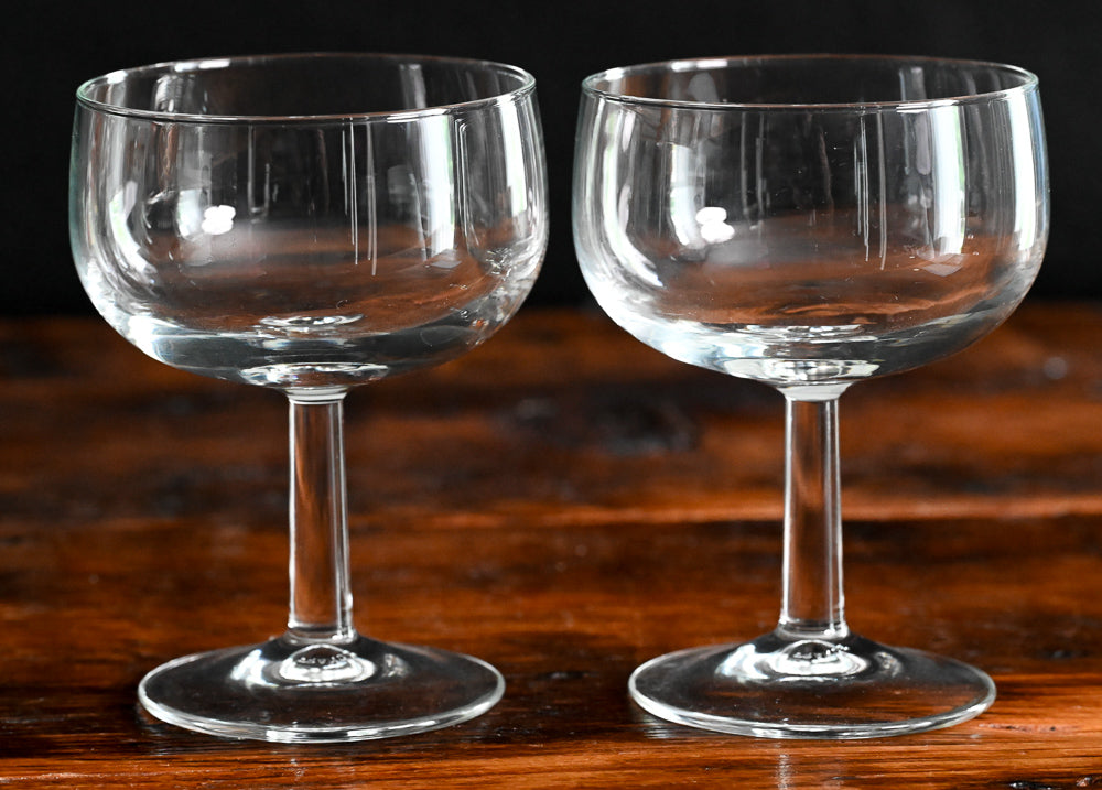 large clear cocktail coupes