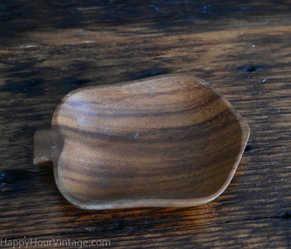 wooden acorn shaped snack bowl