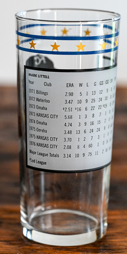 Mark Littell KC Royals Libbey highball glass