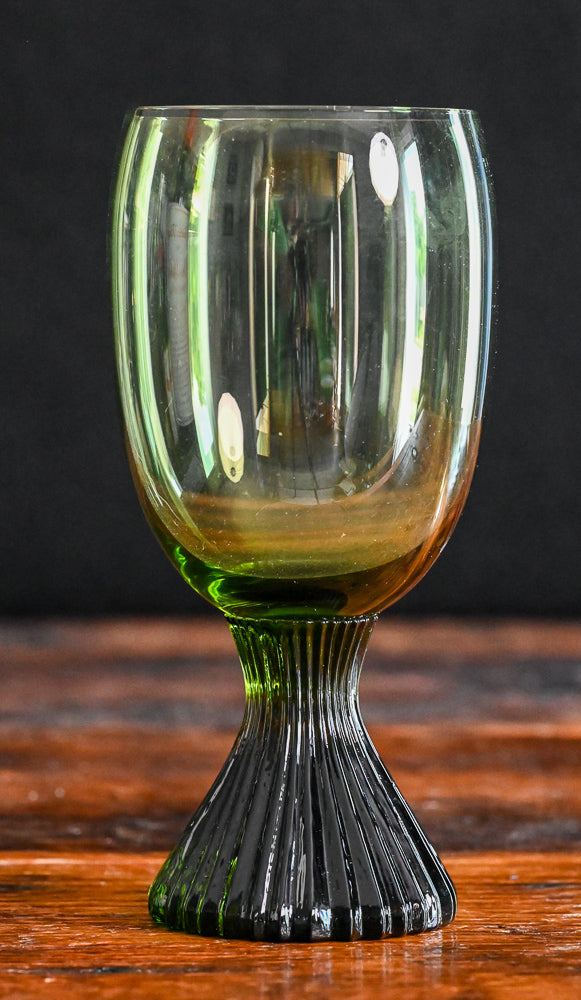 Lenox Tempo emerald ribbed goblet
