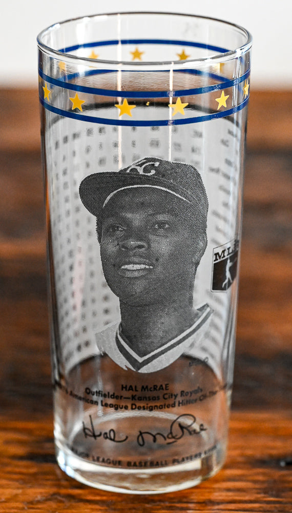 Hal McRae KC Royals Libbey highball glass