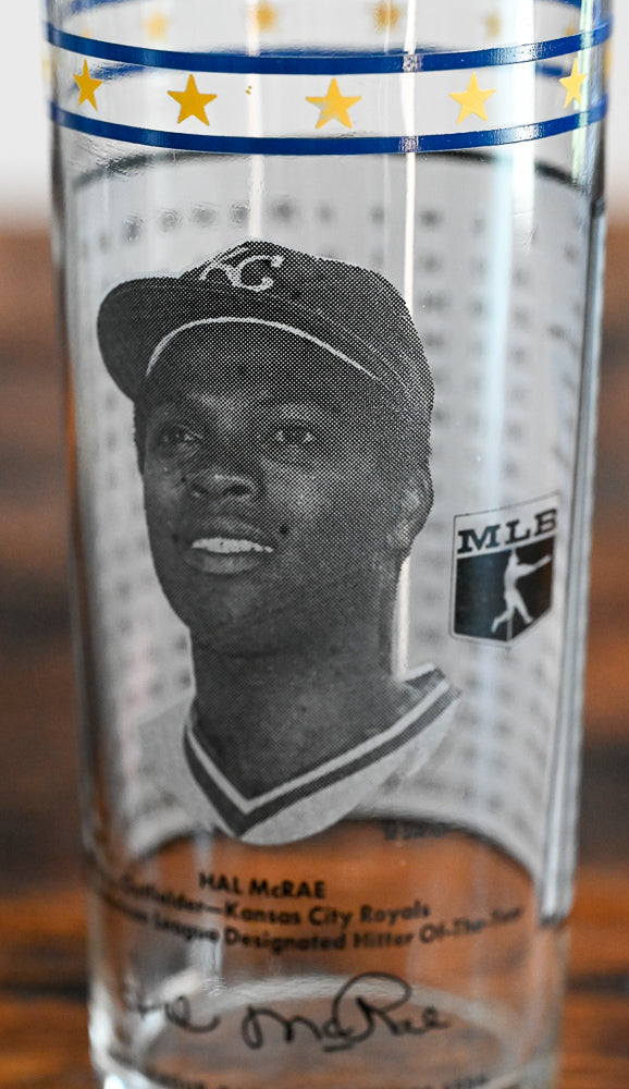 Hal McRae KC Royals Libbey highball glass