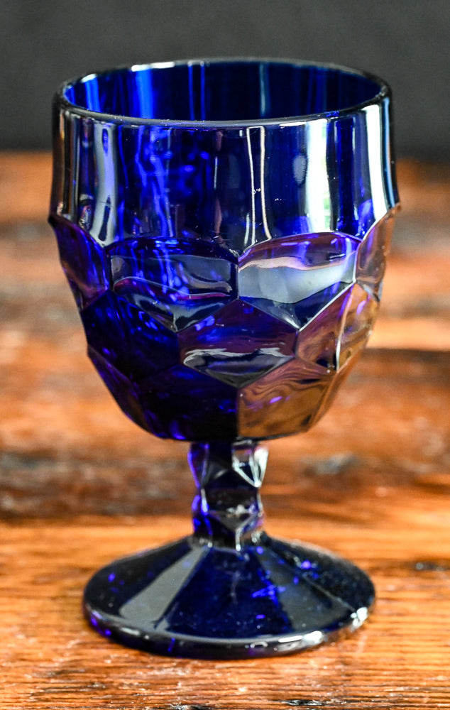 cobalt blue Viking Georgian water goblets