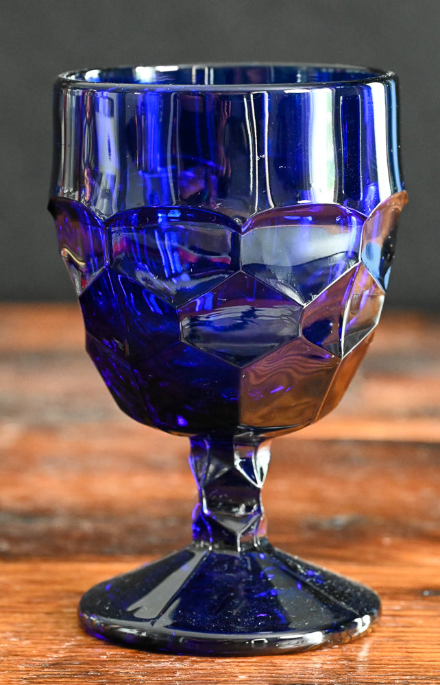 cobalt blue Viking Georgian water goblets