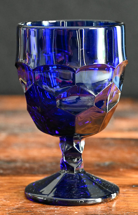 cobalt blue Viking Georgian water goblets