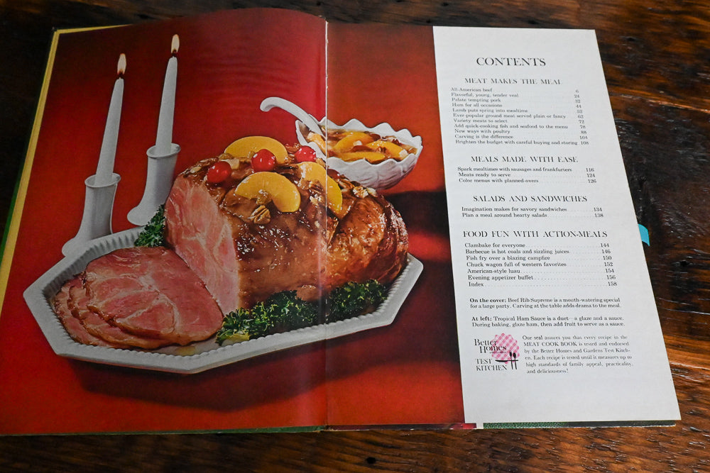 inside pictures of Better Homes and Gardens Meat Cook Book