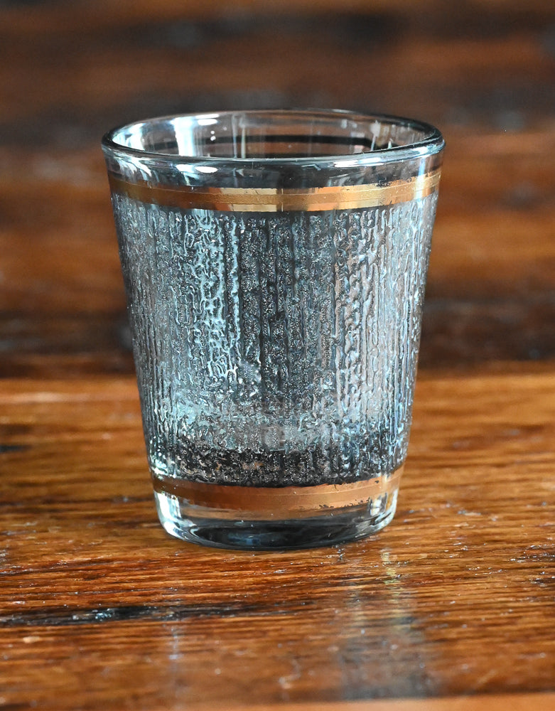 Black and gold print San Francisco souvenir shot glass