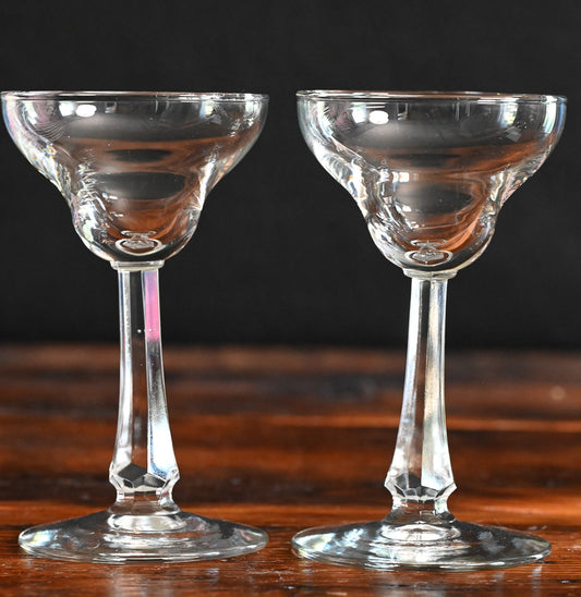 clear Libbey Commodore coupe glasses