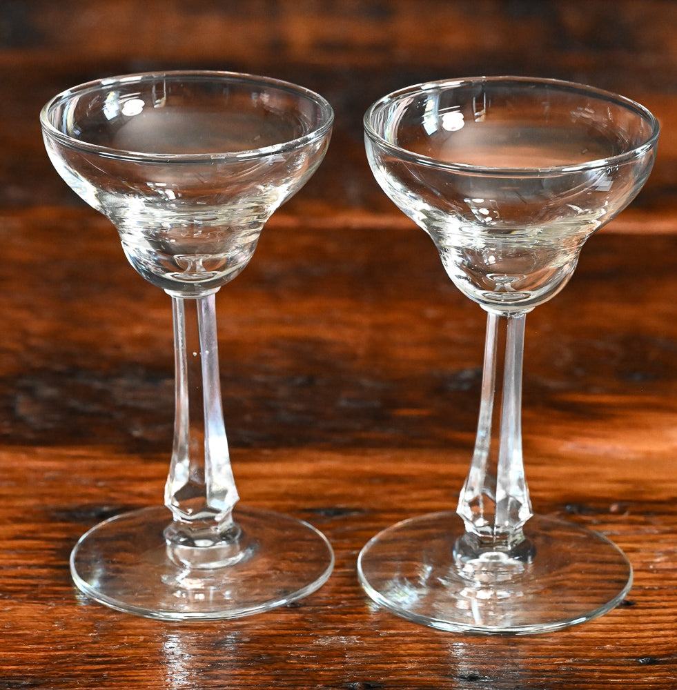 clear Libbey Commodore coupe glasses