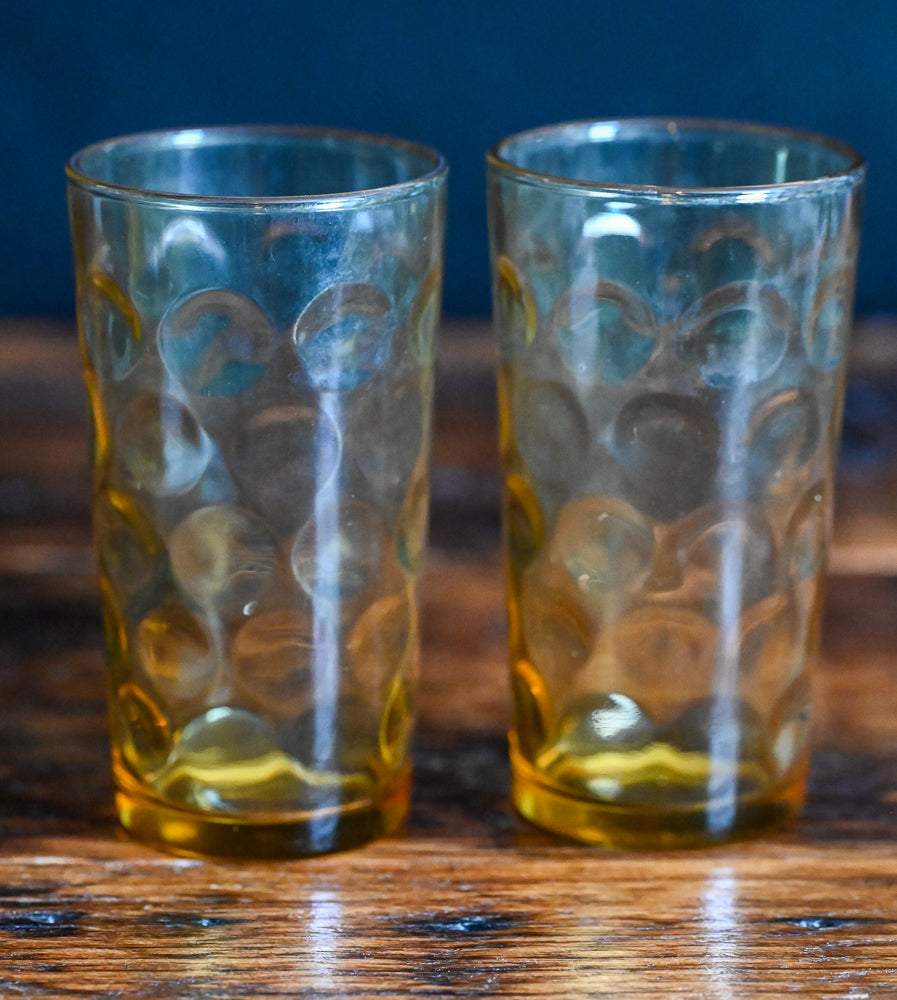 amber thumbprint tumblers