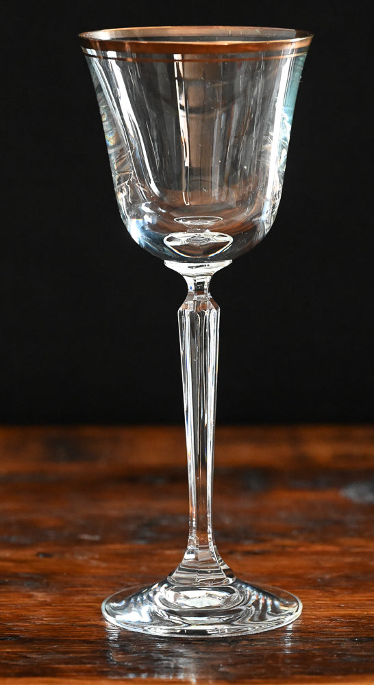 Mikasa Wheaton Wine Glass with gold rim