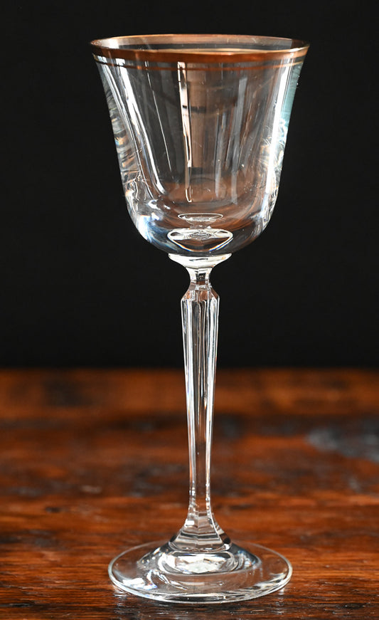 Mikasa Wheaton Wine Glass with gold rim