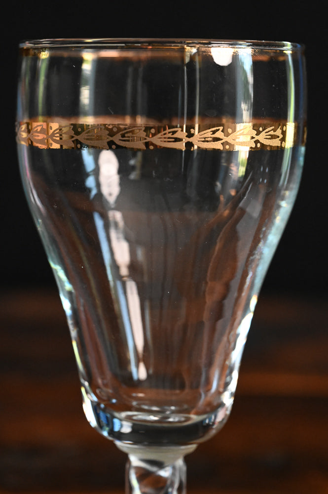 22K gold band Libbey goblet