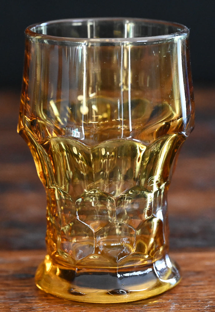 amber Anchor Hocking Georgian Honeycomb tumblers