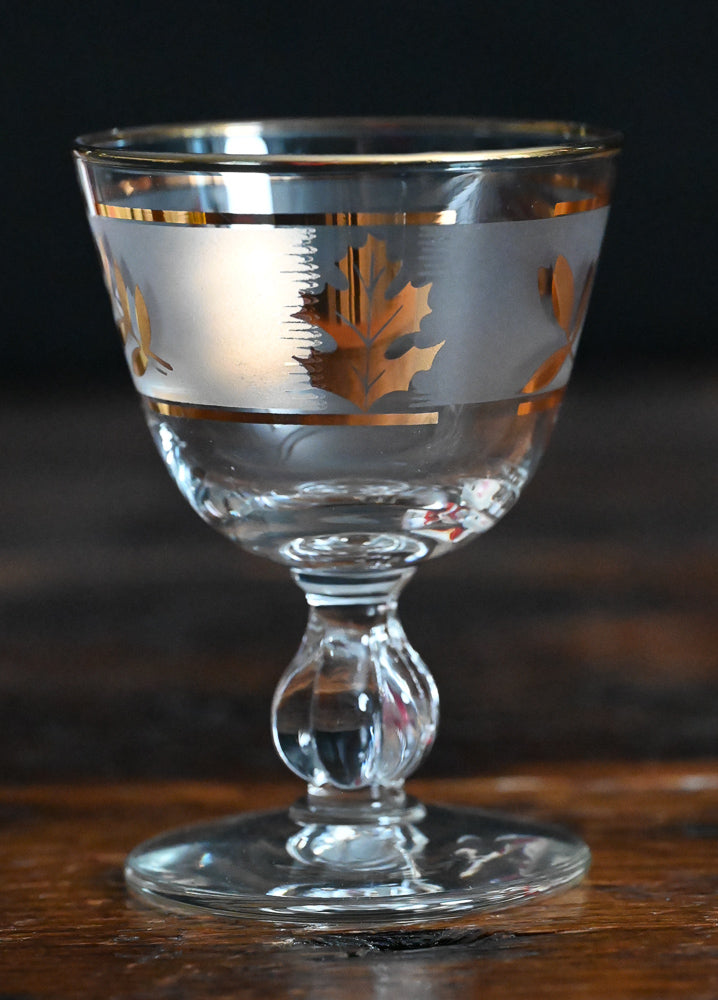 gold leaf Libbey cocktail coupes