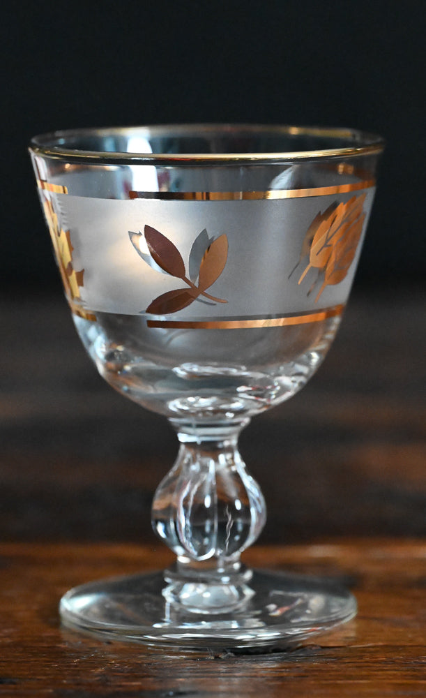 gold leaf Libbey cocktail coupes