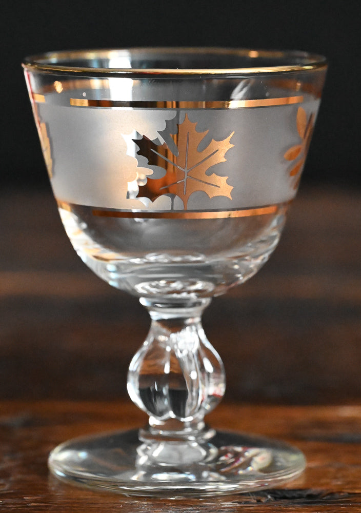 gold leaf Libbey cocktail coupes