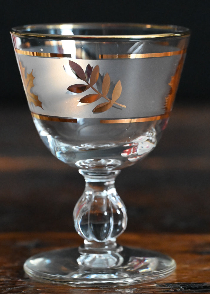 gold leaf Libbey cocktail coupes