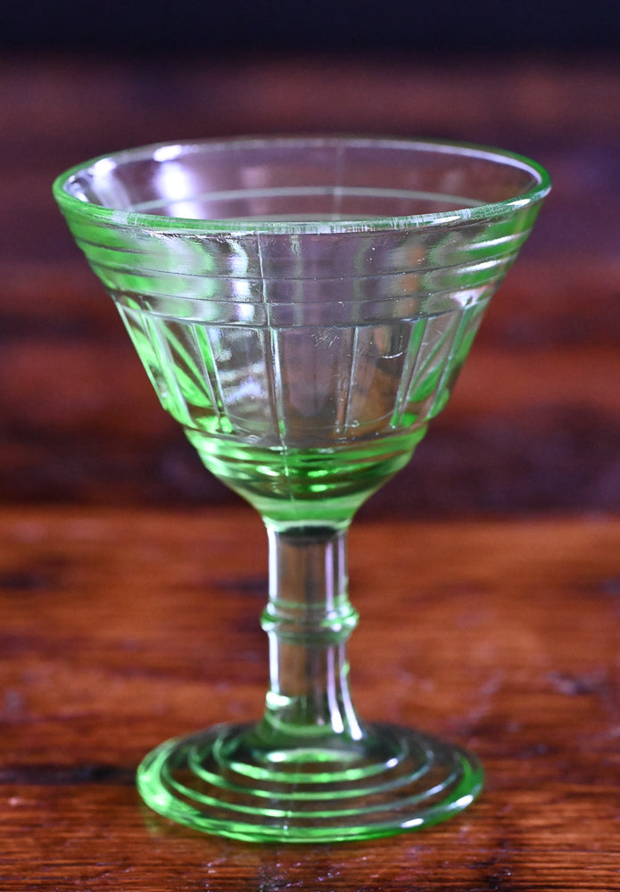 Hazel Atlas New Century light green Uranium liquor glass