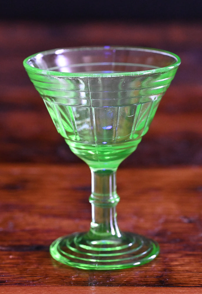 Hazel Atlas New Century light green Uranium liquor glass