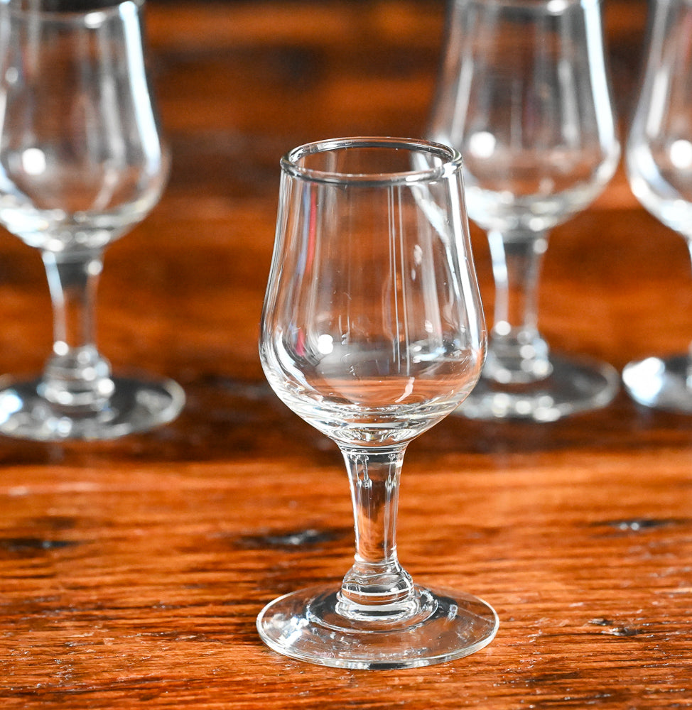 clear tulip cordial glasses