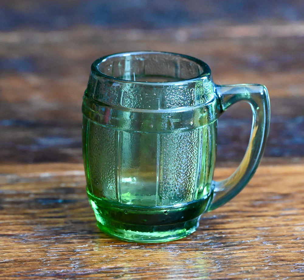 green barrel shot glasses