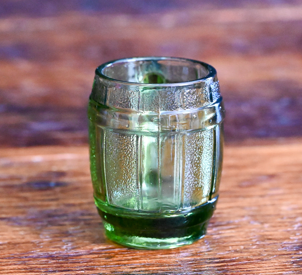 green barrel shot glasses